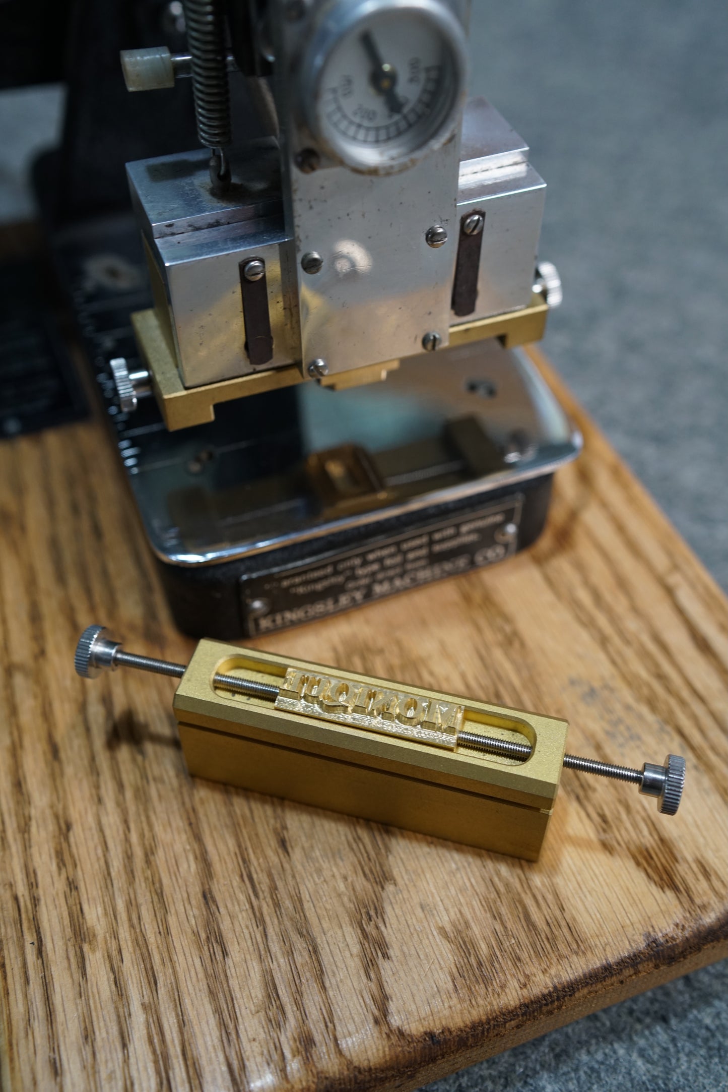 Brass Die Holder for Kinsley Hot Foil Stamping Machine